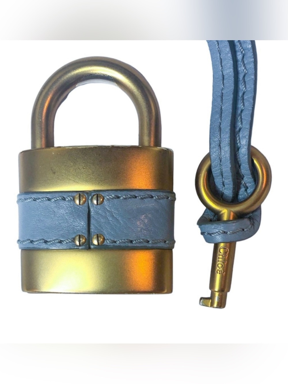 CHLOE PADDINGTON Blue Leather Bag - Lock and Key - Picture 4 of 17